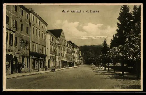 AK Aschach a. d. Donau, Strassenpartie
