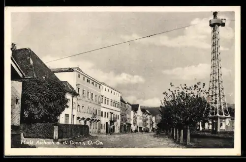 AK Aschach a. d. Donau, Strassenpartie