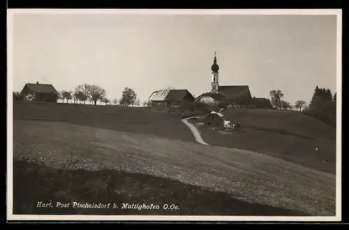 AK Pischelsdorf am Engelbach, Hart, Ortspartie mit Kirche