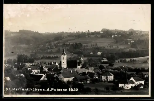 AK St. Marienkirchen a. d. Polsenz, Gesamtansicht mit Kirche