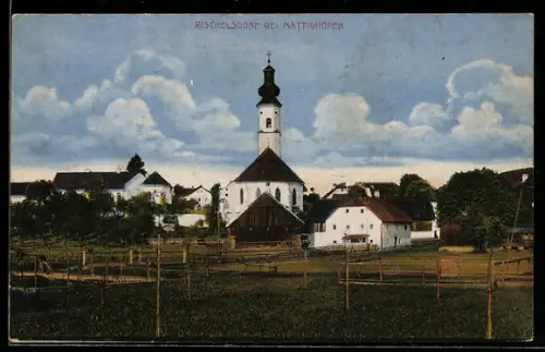 AK Pischelsdorf am Engelbach, Kirche und Dorfansicht
