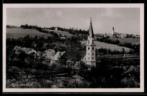 AK Scharten /Ob. Öst., Ortsansicht mit Kirche