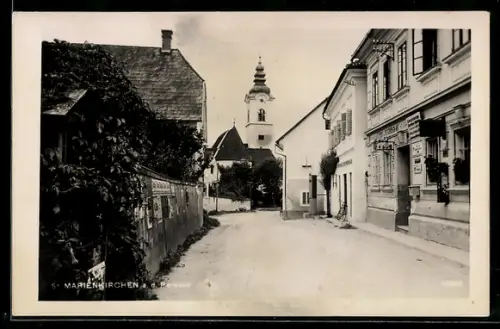 AK St. Marienkirchen a.d. Polsenz, Strassenpartie mit Postamt u. Kirche