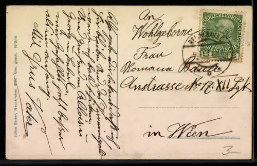 AK Reichenau, Teilansicht mit Bergpanorama, Rax