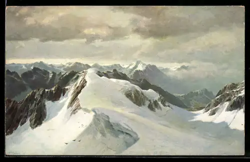 Künstler-AK Edward Theodore Compton: die Penninischen Alpen