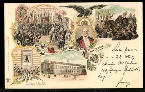 Lithographie Kaiser Wilhelm I.