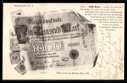AK Eintausend Reichsmark-Schein