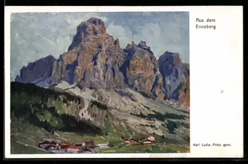 Künstler-AK Karl Ludwig Prinz: Partie aus dem Enneberg, Rotes Kreuz Karte Nr. 409