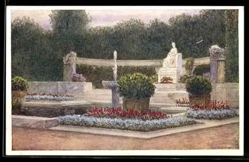 AK Wien I, Kaiserin Elisabeth-Denkmal im Volksgarten