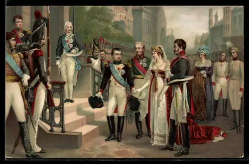 AK Tilsit, Napoleon I. trifft Königin Luise von Preussen