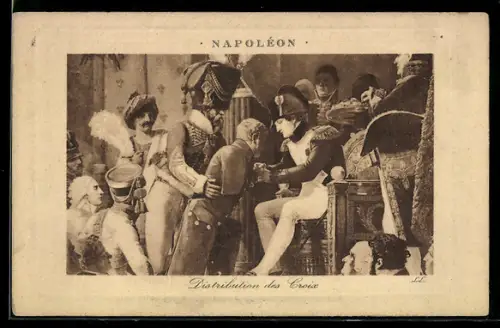 AK Napoleon bei der Verteilung der Orden
