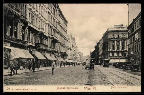 AK Wien VI, Hotel Kummer in der Mariahilferstrasse