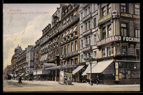 AK Bruxelles, Boulevard Anspach et le Grand Hôtel
