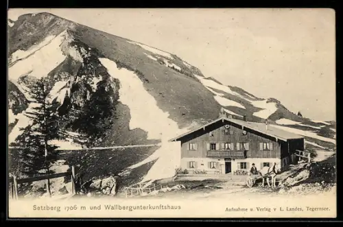 AK Wallbergunterkunftshaus, Berghütte mit Setzberg