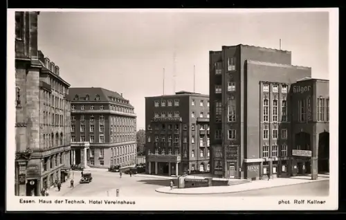 AK Essen, Die Börse, Hotel Vereinshaus