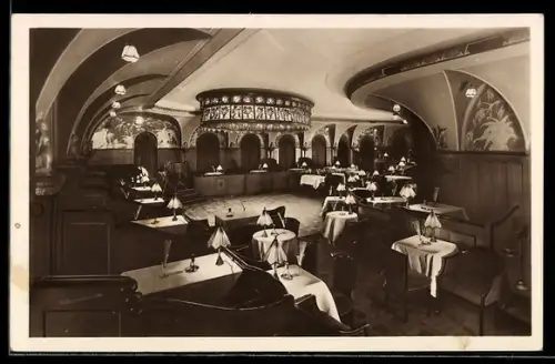 AK Hamburg, Restaurant Libelle, Rathausmarkt, Innenansicht