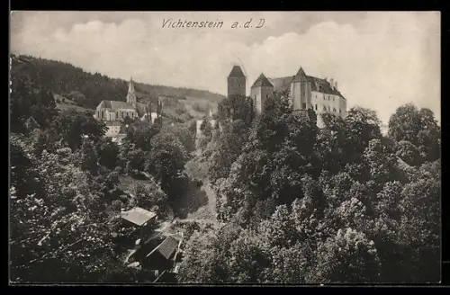 AK Vichtenstein a. d. D., Burg und Kirche