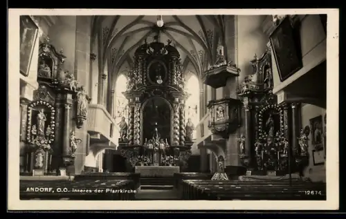 AK Andorf /O.Ö., Inneres der Pfarrkirche