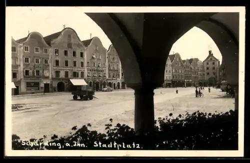AK Schärding a. Inn, Partie am Stadtplatz