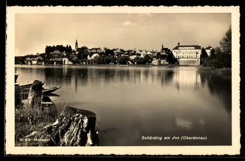 AK Schärding am Inn, Panoramaansicht des Ortes