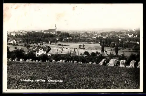 AK Schärding a. d. Inn, Ortsansicht mit Kirche