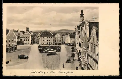 AK Schärding a. Inn, Blick zum Hauptplatz