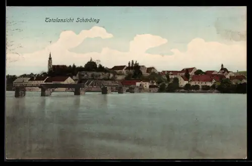 AK Schärding a. Inn, Totalansicht des Ortes