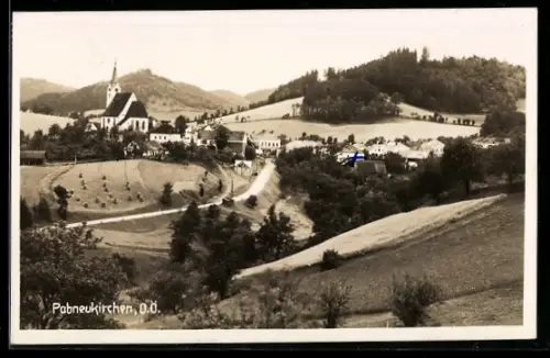 AK Pabneukirchen /O.Ö., Panorama mit Kirche