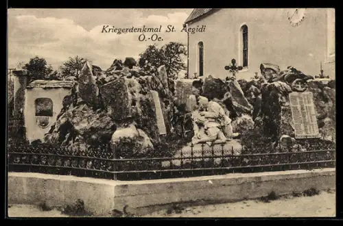 AK St. Aegidi /O.-Oe., Kriegerdenkmal