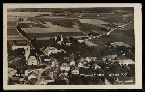 AK Naarn / Oberösterreich, Luftbild / Fliegeraufnahme des Ortes