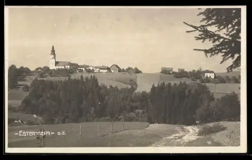 AK Esternberg / Oberösterreich, Blick zum Ort mit Kirche