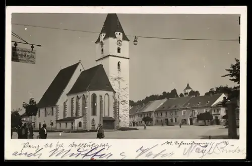 AK Perg / Oberösterreich, Kirche & Dollfussplatz