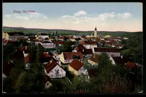 AK Perg / Oberösterreich, Blick über den Ort