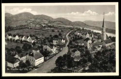 AK St. Florian am Inn, Ortsansicht aus der Vogelschau