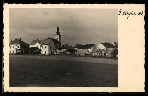 AK St. Aegidi /O. Ö., Blick zur Kirche