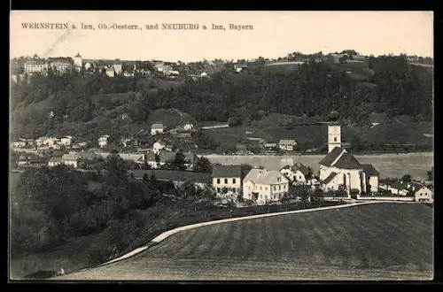AK Wernstein a. Inn, Blick zur Kirche