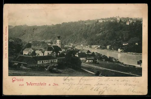 AK Wernstein a. Inn, Blick in den Ort
