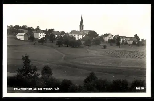 AK Waldkirchen an der Wesen, Panorama mit Kirche