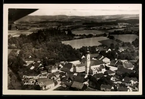 AK Andorf /O.-D., Fliegeraufnahme mit Kirche