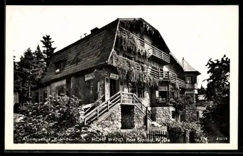 AK Kohlröserlhaus, Hohe Wand, Hausansicht