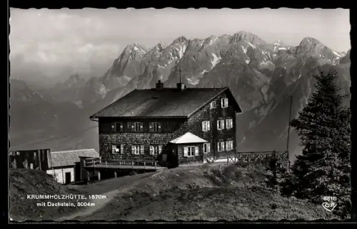 AK Krummholzhütte, Berghütte mit Dachstein