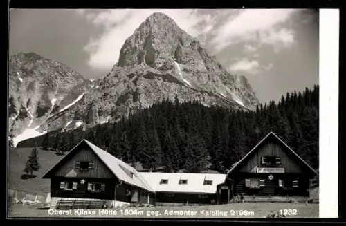 AK Oberst Klinke Hütte, Ansicht gegen Admonter Kalbling