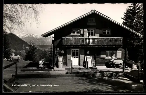 AK Spital am Semmering, Enzian-Hütte, Aussenansicht