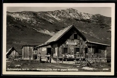 AK Windberghütte, Ansicht gegen Weindberg