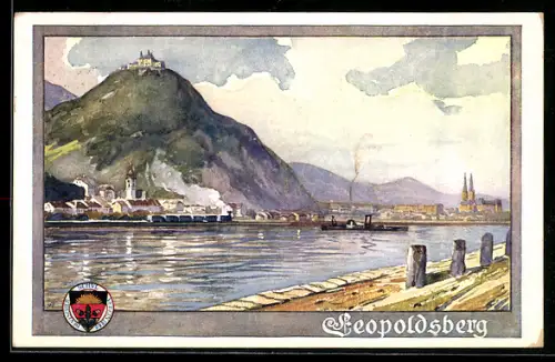 AK Deutscher Schulverein NR 139: Leopoldsberg über die Donau gesehen