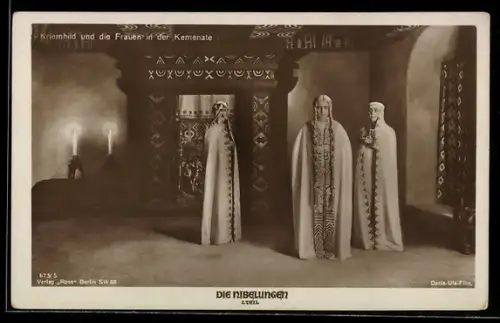 AK Die Nibelungen, I.Teil, Kriemhild und die Frauen in der Kemenate
