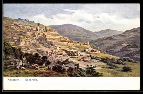 Künstler-AK F.Perlberg: Nazareth, Gesamtansicht