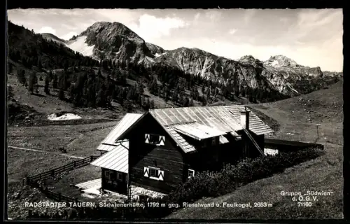 AK Südwienerhütte gegen Riesslwand und Faulkogel, Radstädter Tauern