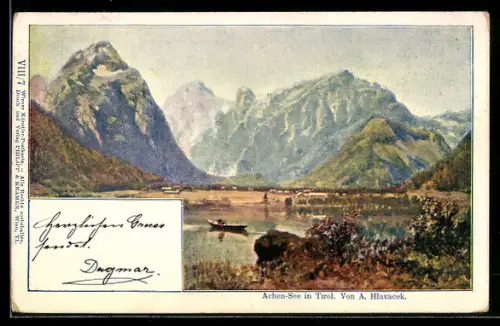 Künstler-AK Philipp + Kramer Nr.VIII /7: Achen-See