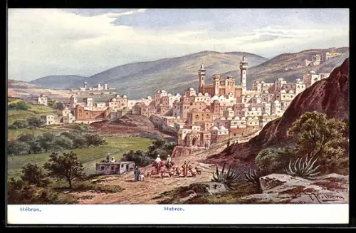 Künstler-AK Friedrich Perlberg: Blick auf Hebron